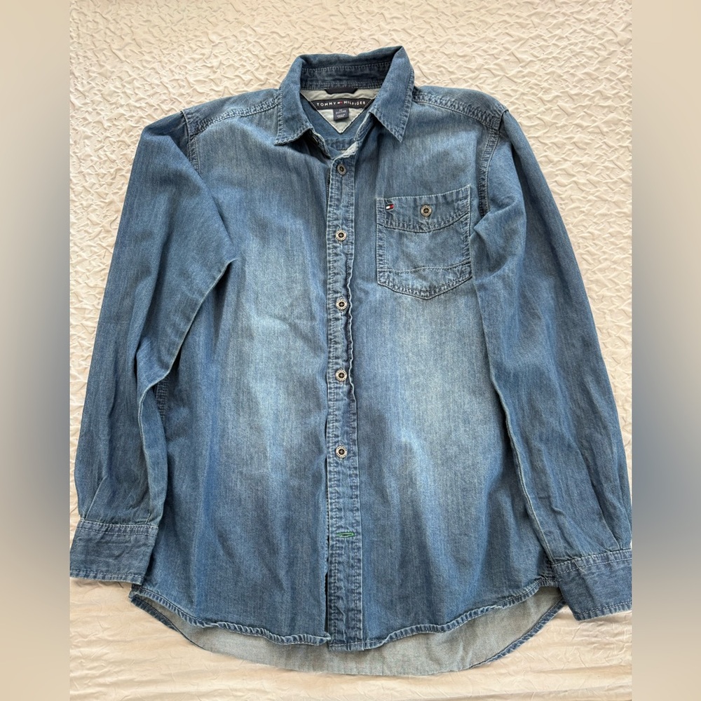 Tommy Hilfiger Blue Denim Button-Up
